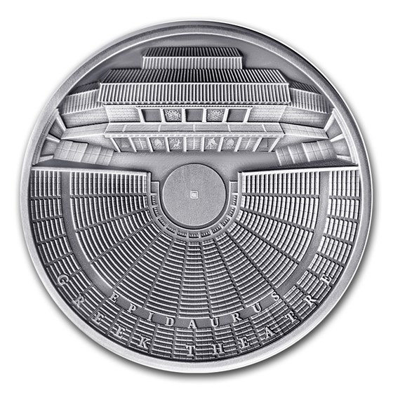 2016 Niue 3 oz Silver High Relief History of Theatre (Epidaurus) 2016 Niue 3 oz Silver High Relief History of Theatre (Epidaurus)
